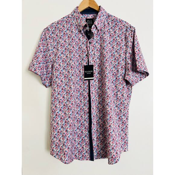 Jos. A. Bank Men's Button-Down Traveler Performance Tailored Stretch Sportshirt - Picture 1 of 6